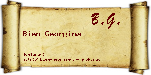 Bien Georgina névjegykártya